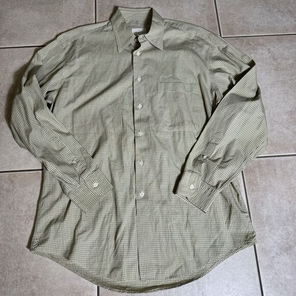 NICE Ermenegildo Zegna Men's 42/16.5 Check Long Sleeve Button Up Pocket Shirt - Picture 2 of 5
